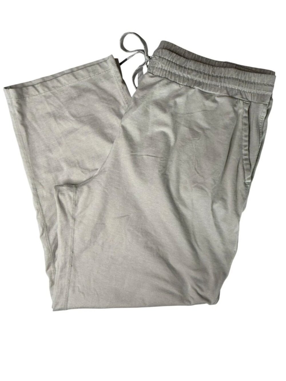 Kirkland Signature Crop Pant Sweatpants (Stretchy). Pockets. Light Gray XL